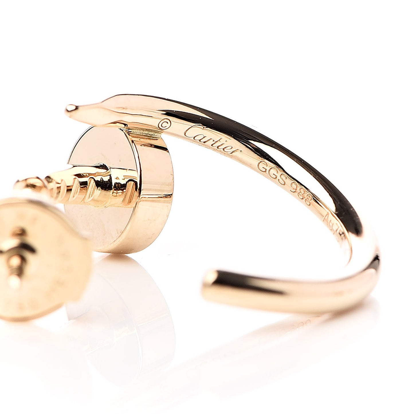 18K Yellow Gold Juste Un Clou Hoop Earrings