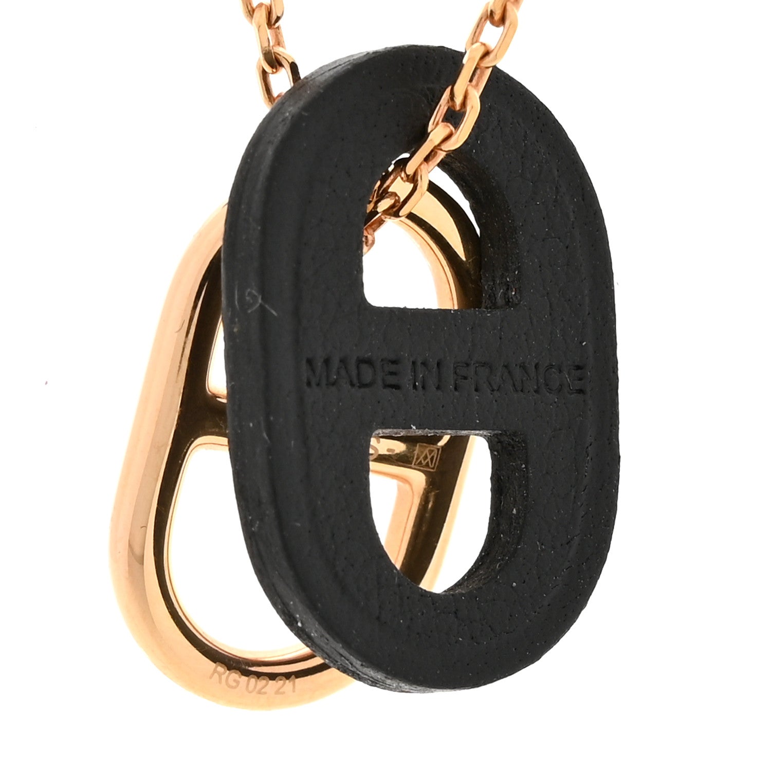 Hermes Swift O'Maillon Pendant Necklace Black 5 of 7