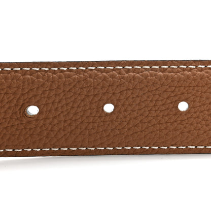 Hermes Box Togo 32mm Martelee H Belt 75 30 Black Gold 4 of 6