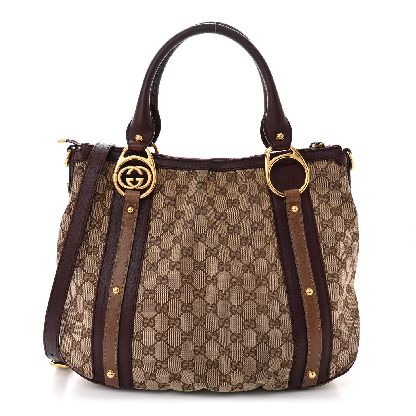 Monogram Interlocking G Tote Dark Brown