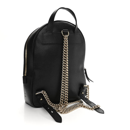 Gucci Pebbled Calfskin Soho Chain Backpack Black 3 of 12