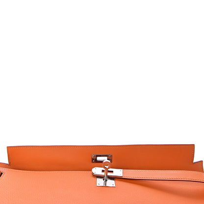 Hermes Swift Kelly Longue Clutch Pochette Orange 12 of 29