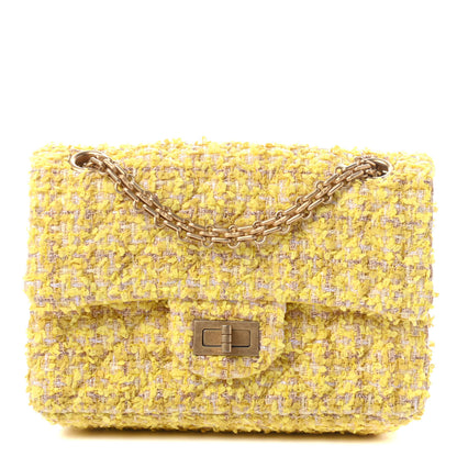 Chanel Tweed Quilted 2.55 Reissue Mini Flap Yellow 1 of 4