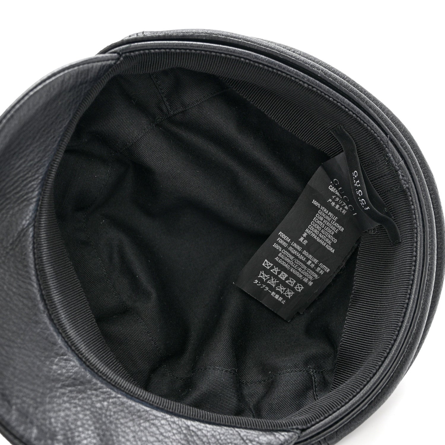 Gucci Calfskin Cellarius Hat S Black 7 of 10