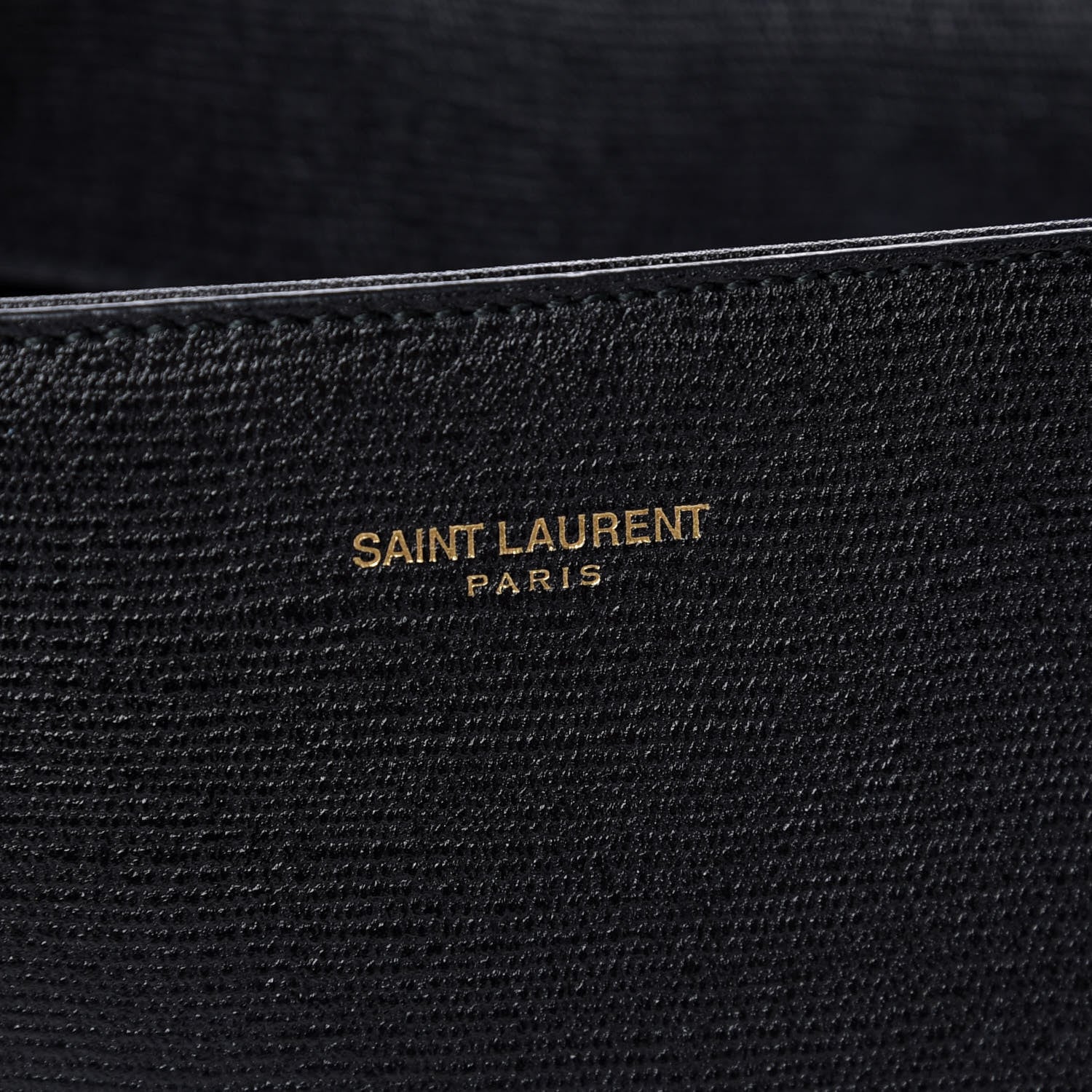 Saint Laurent Textured Calfskin Classic Y Ligne Clutch Black 7 of 9