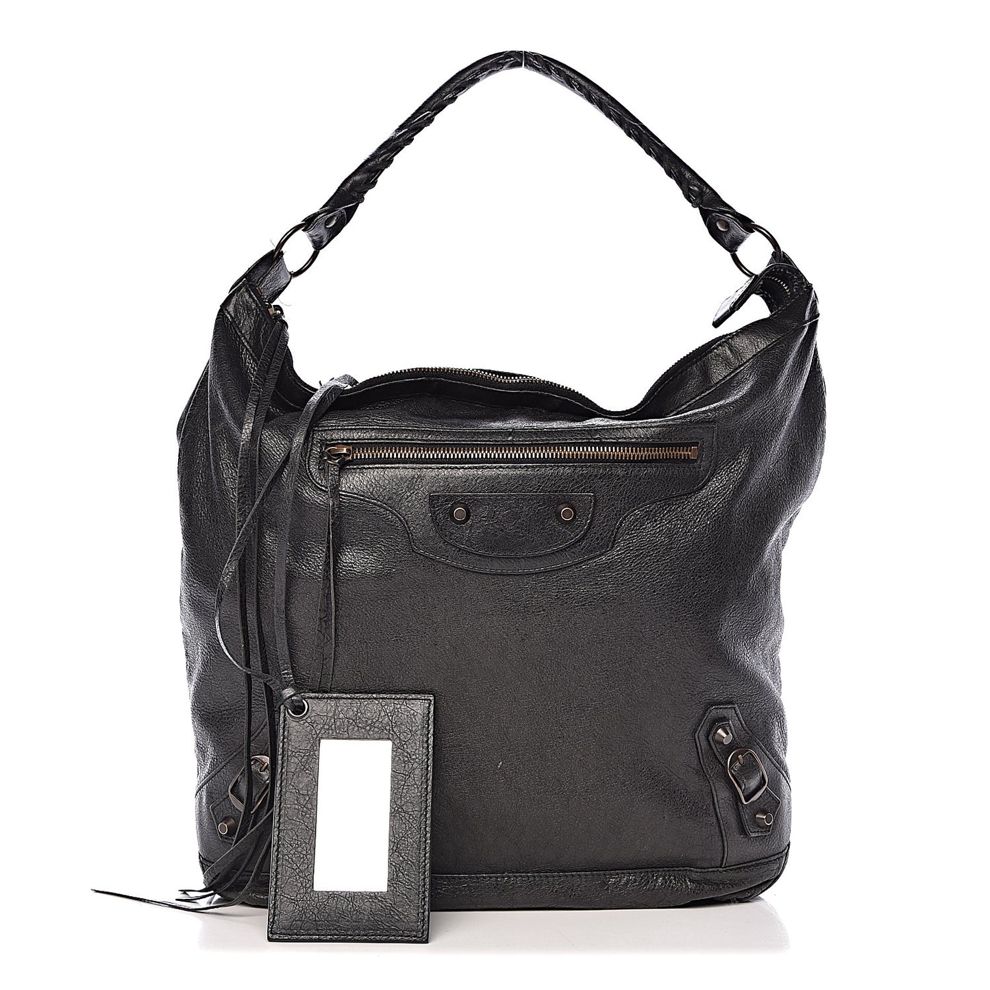 Agneau Classic Hardware Day Hobo Black