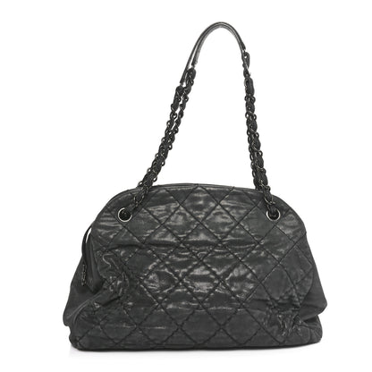 Chanel Iridescent Calfskin Large Just Mademoiselle Bowling Bag Black 1 of 11