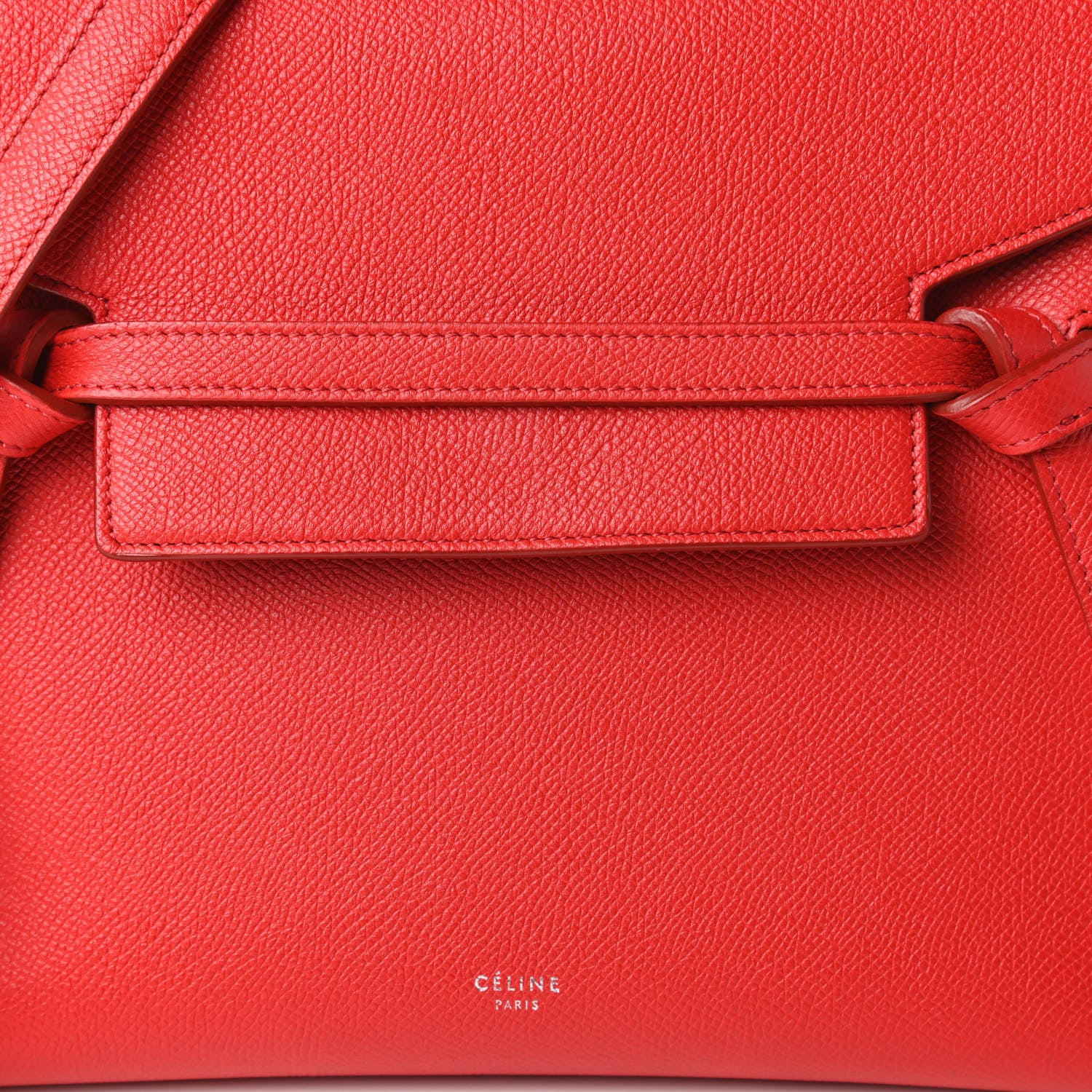 Celine Grained Calfskin Micro Belt Bag Coquelicot 9 of 9