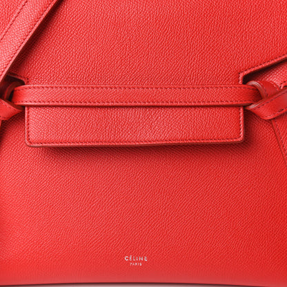 Celine Grained Calfskin Micro Belt Bag Coquelicot 9 of 9