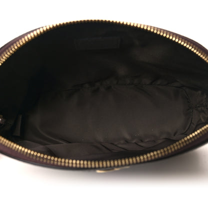 Gucci GG Supreme Monogram Textured Calfskin Web Large Ophidia Cosmetic Case Beige Ebony New Acero 5 of 9