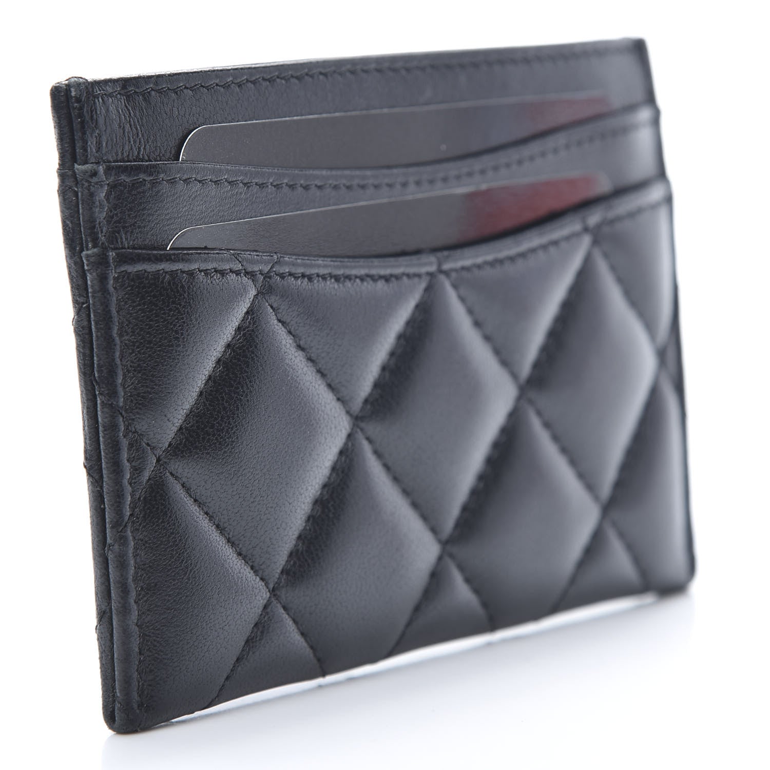 Chanel Lambskin Quilted Card Holder Black 3 of 10