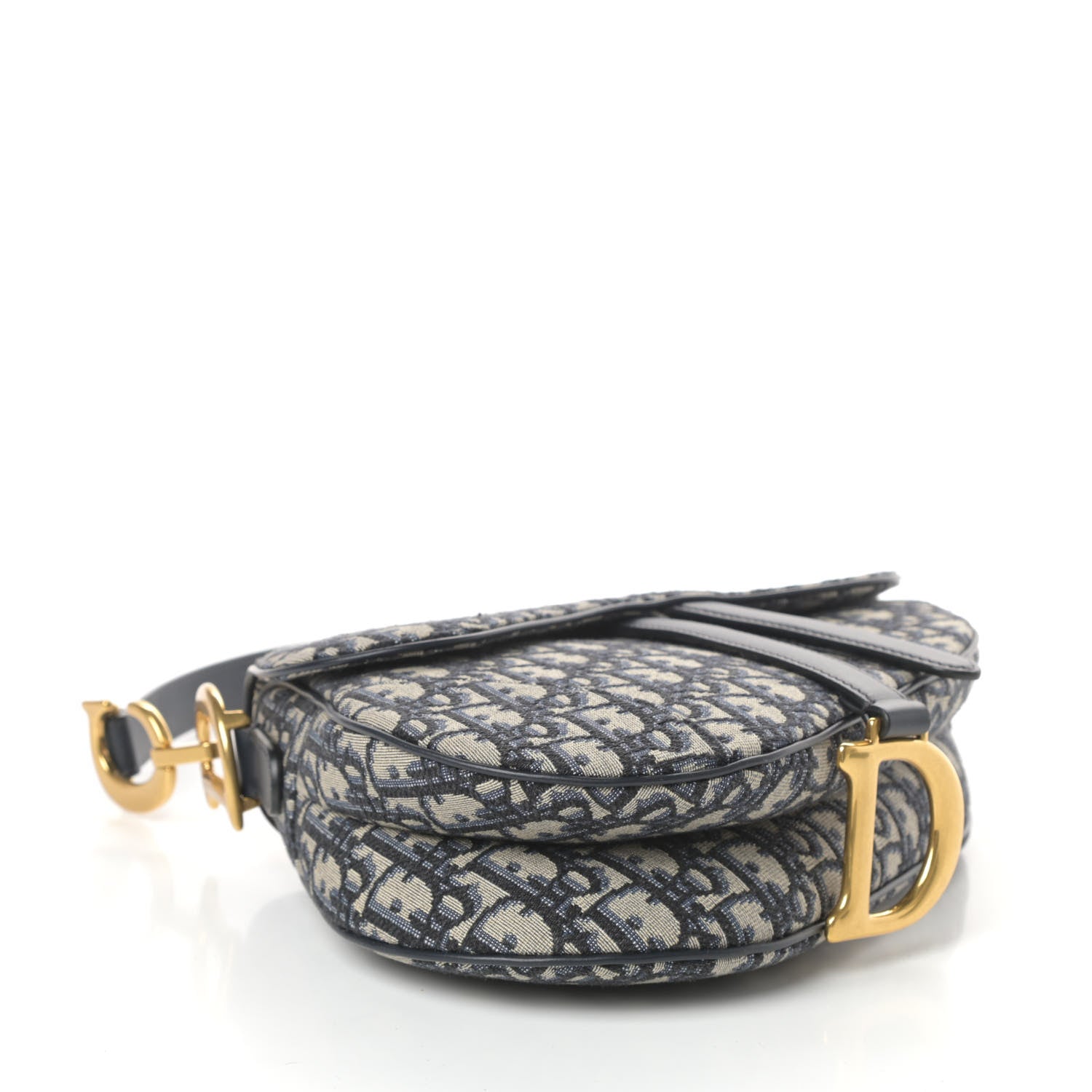 Christian Dior Oblique Saddle Bag Blue 4 of 8