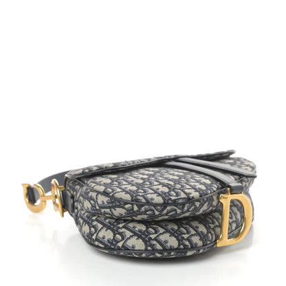 Christian Dior Oblique Saddle Bag Blue 4 of 8