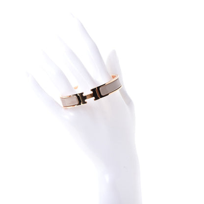 Hermes Enamel Narrow Clic Clac H Bracelet PM Marron Glace 2 of 4