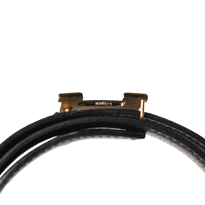 Hermes Gulliver Courchevel Mini Constance H Belt 65 Black Brown 6 of 7
