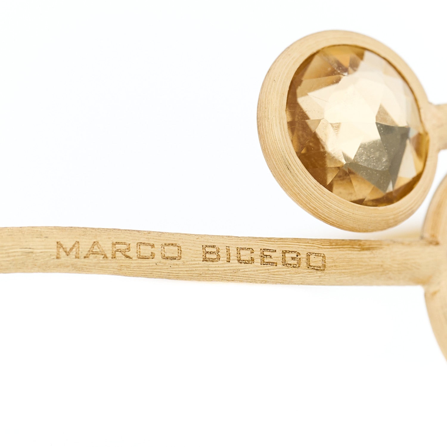 Marco Bicego 18K Yellow Gold Amethyst Citrine Jaipur Crossover Bangle Bracelet 5 of 6