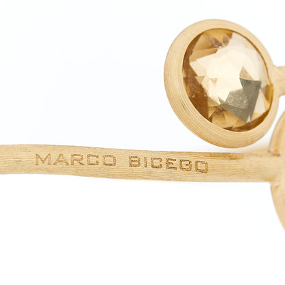Marco Bicego 18K Yellow Gold Amethyst Citrine Jaipur Crossover Bangle Bracelet 5 of 6
