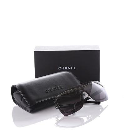 Chanel Rimless Shield Sunglasses 4243 Gradient Gray Black 8 of 8