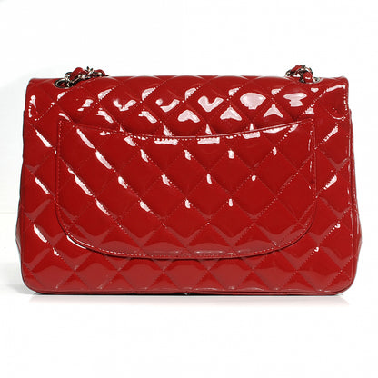 Chanel Patent Jumbo Double Flap Red 3 of 9