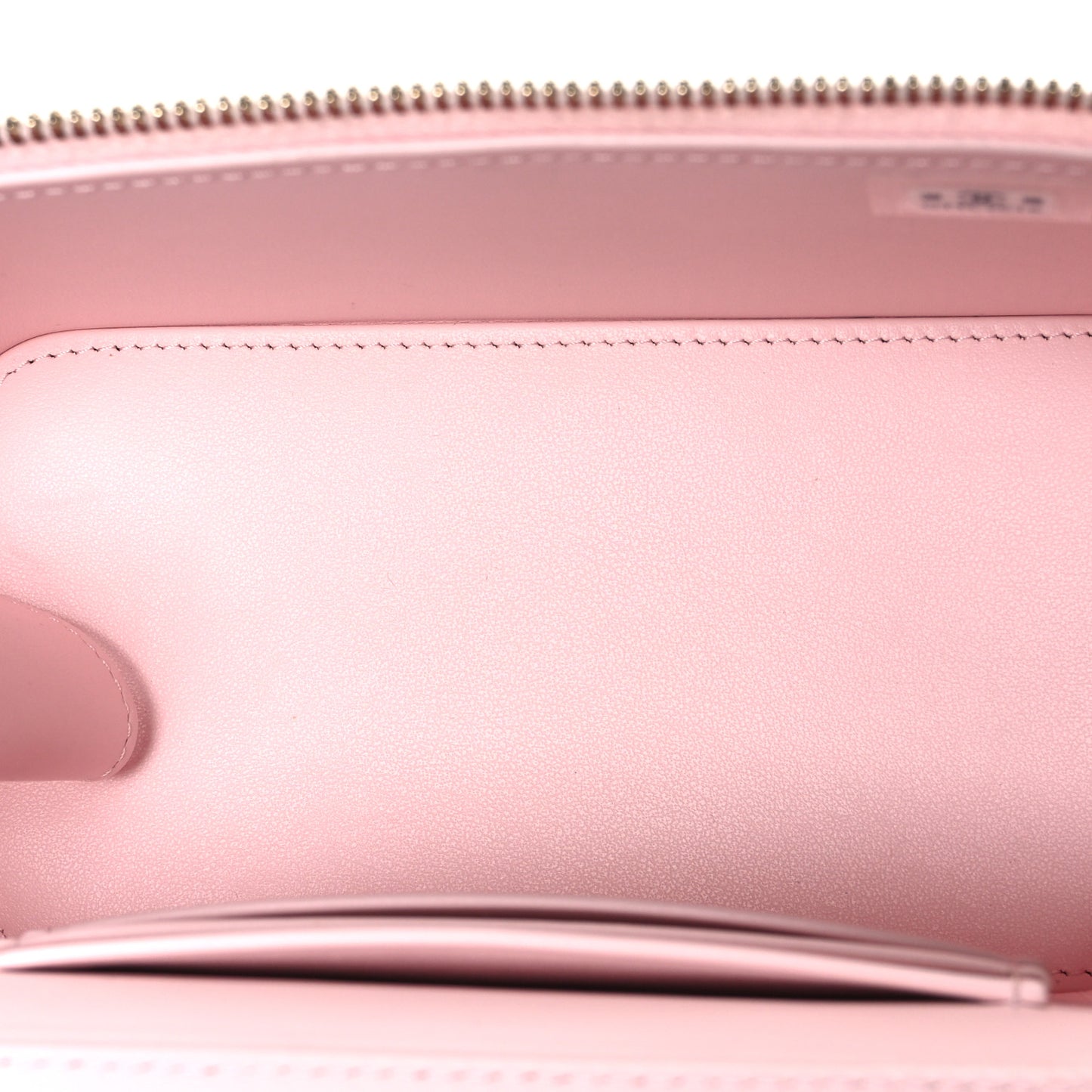 Lambskin Quilted Small Pearl Crush Vanity Case With Chain Light Pink
