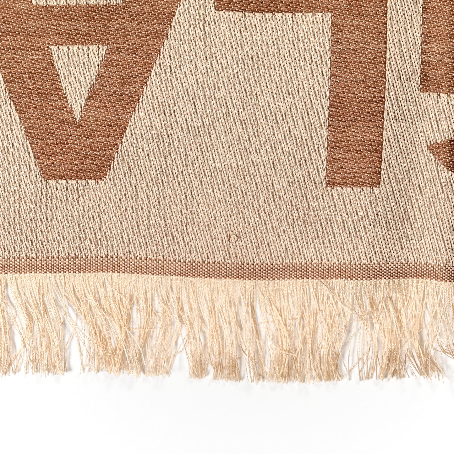 Metallic Silk Wool TB Monogram Colorblock Square Scarf Chestnut