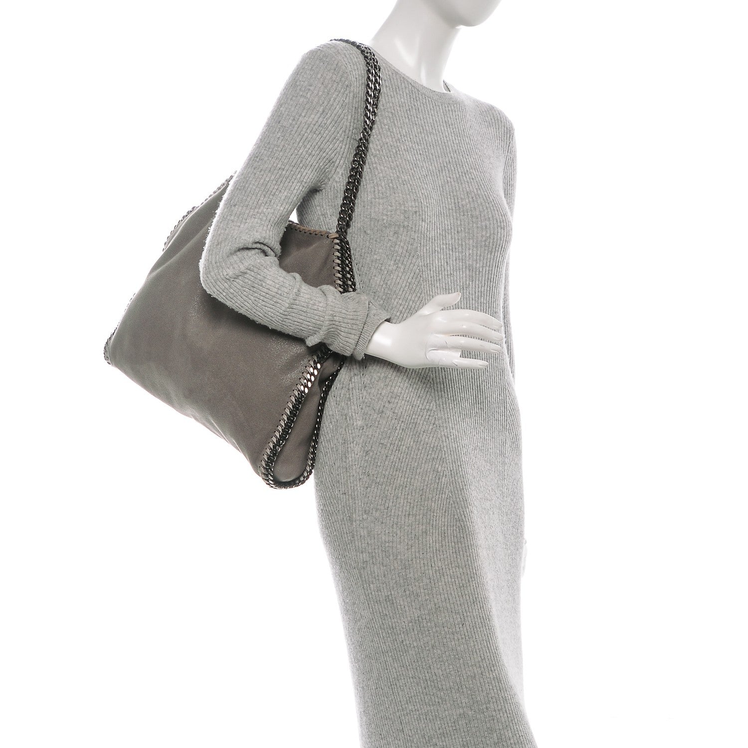 Stella McCartney Shaggy Deer Small Falabella Tote Light Grey 2 of 5