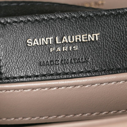 Saint Laurent Calfskin Y Quilted Monogram Toy Loulou Crossbody Bag Dark Beige 6 of 10