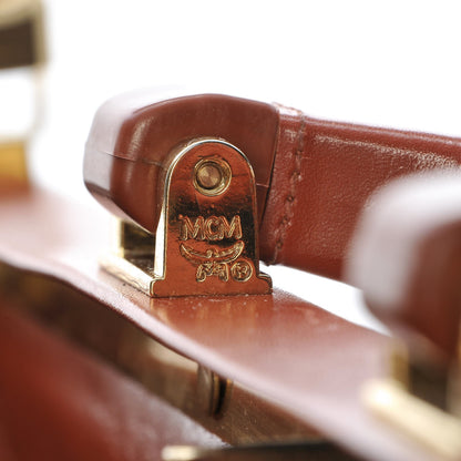 MCM Visetos Top Handle Luggage Cognac 16 of 24