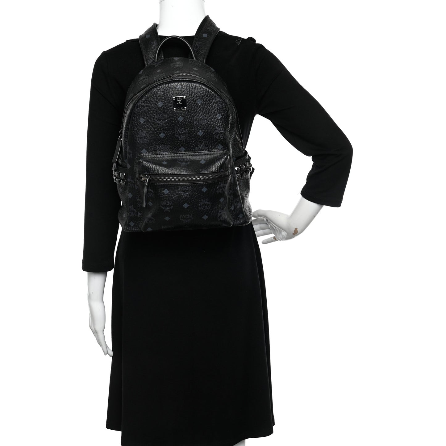 Visetos Small Side Stud Stark Backpack Black