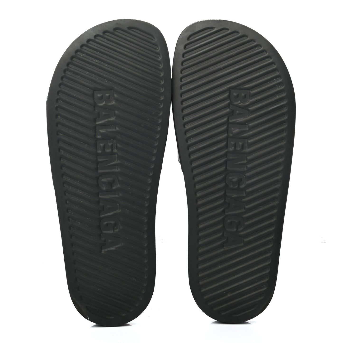Rubber Womens BB Pool Slide Sandals 38 Black