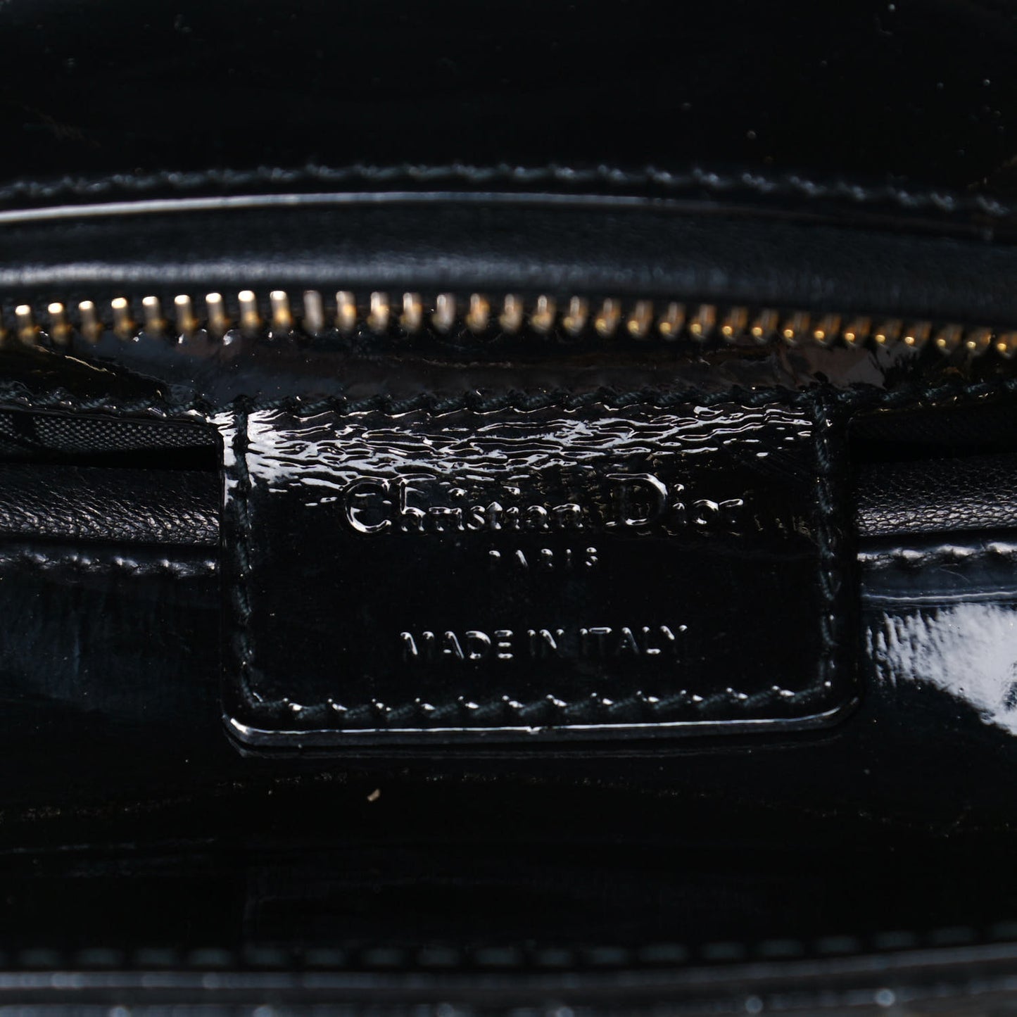 Patent Cannage Medium Lady Dior Black