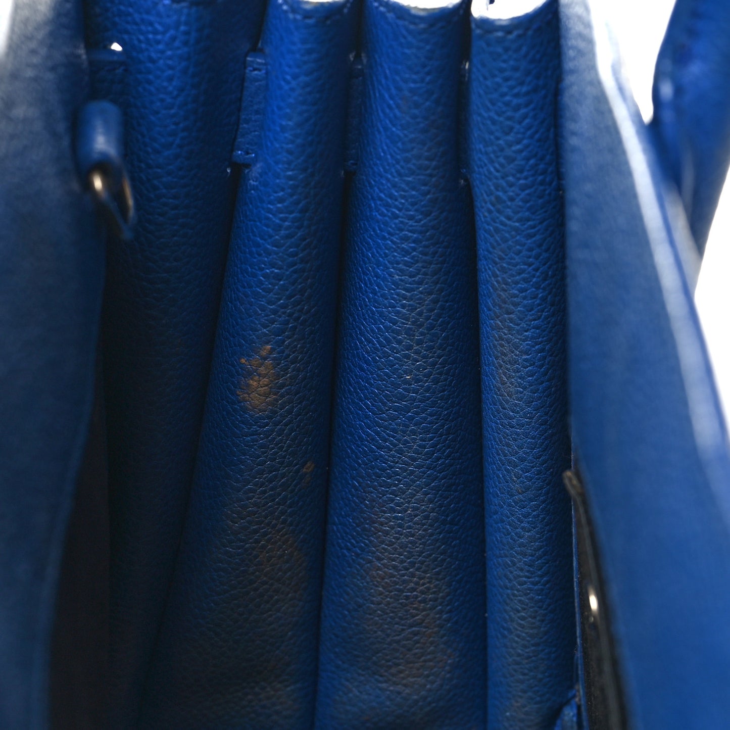 Grained Calfskin Nano Sac De Jour Royal Blue