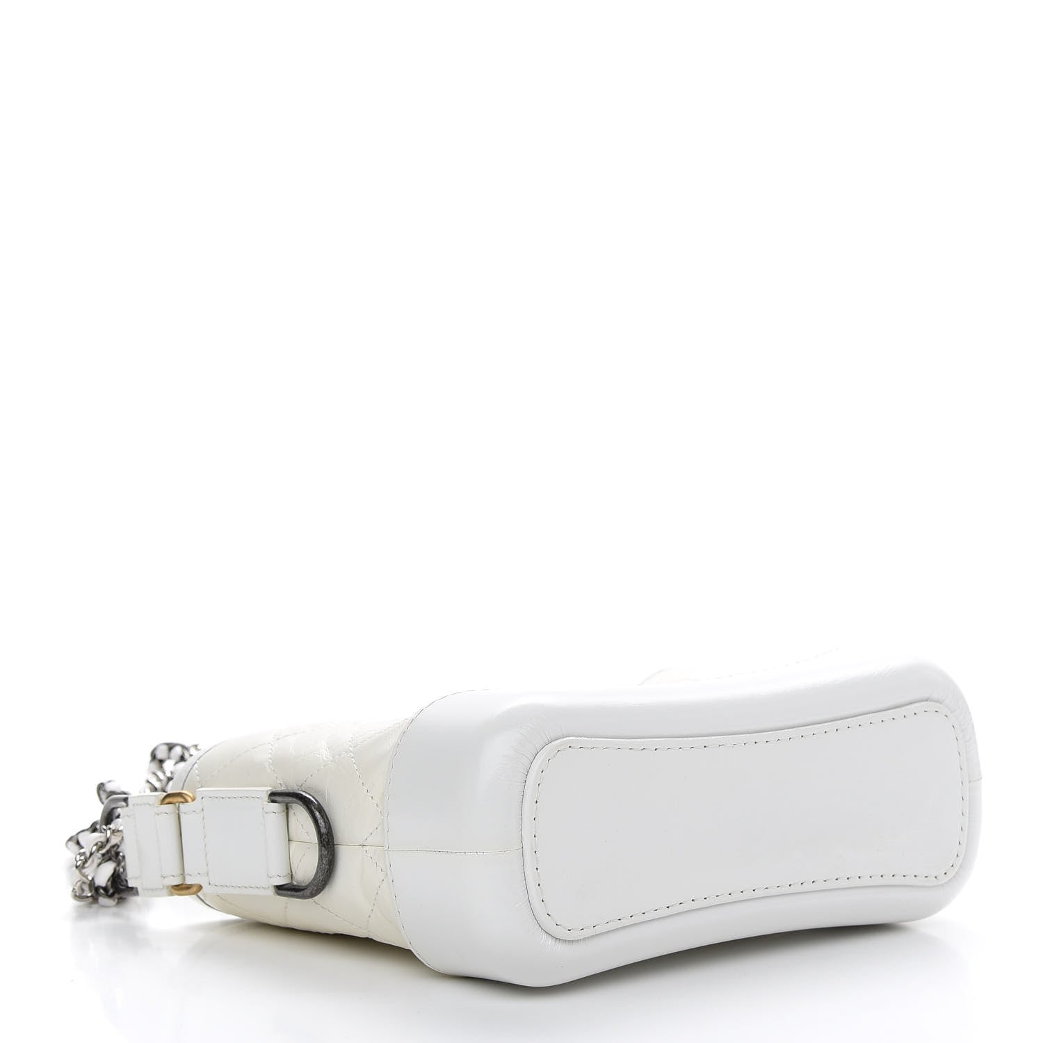 Chanel Aged Calfskin Quilted Small Gabrielle Hobo White 4 of 9