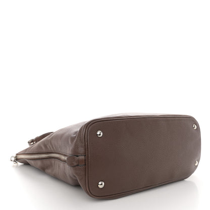 Prada Vitello Phenix Side Zip Shopping Tote Bruciato 4 of 11