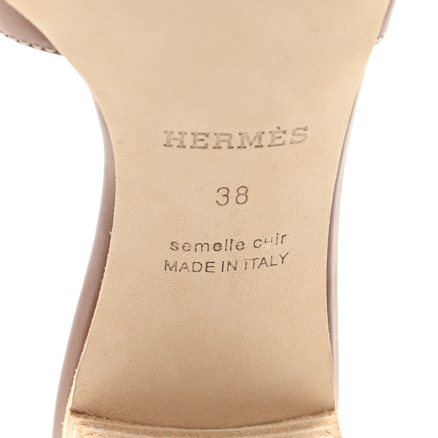 Calfskin Oasis Sandals 38 Gold