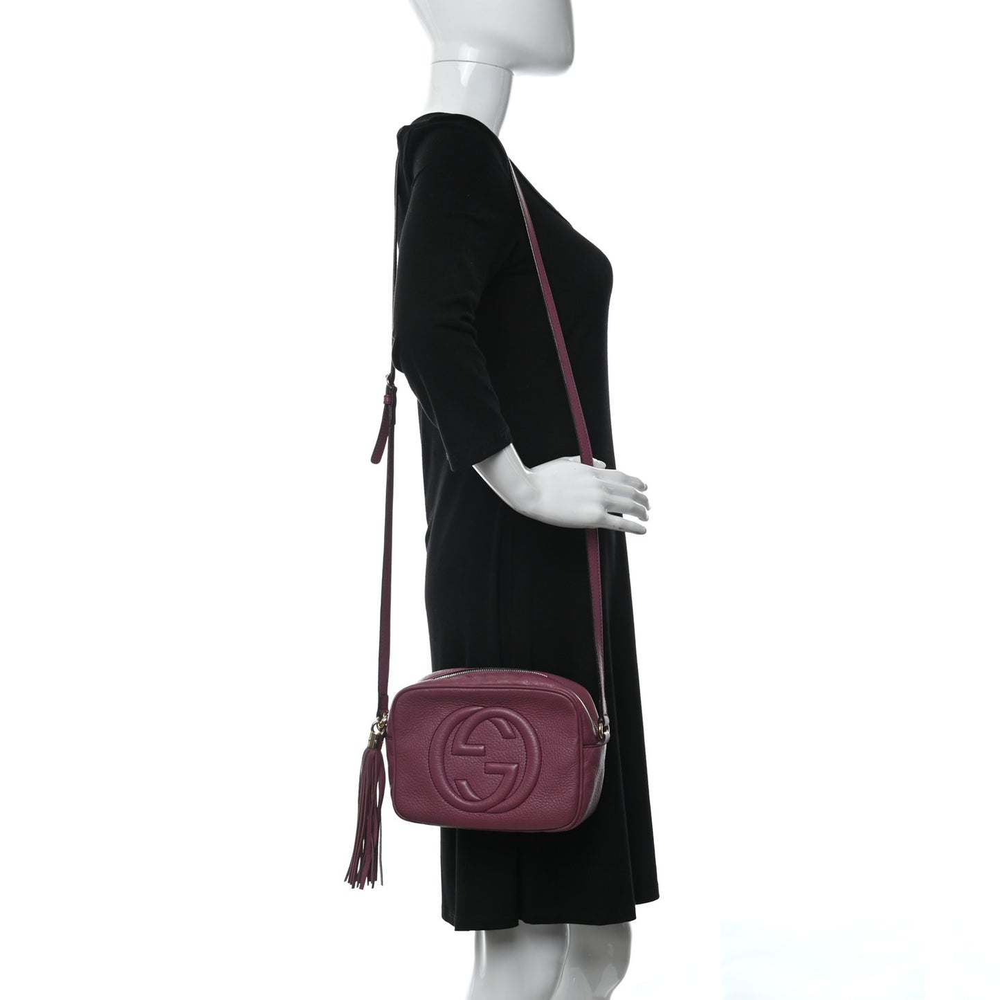 Pebbled Calfskin Small Soho Disco Bag Peonia Flower