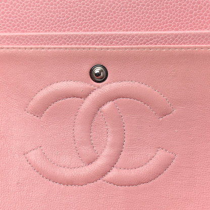 Chanel Caviar Quilted Medium Double Flap Pink 13 of 17