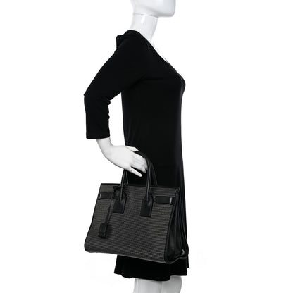 Saint Laurent Calfskin Studded Small Sac De Jour Black 2 of 18