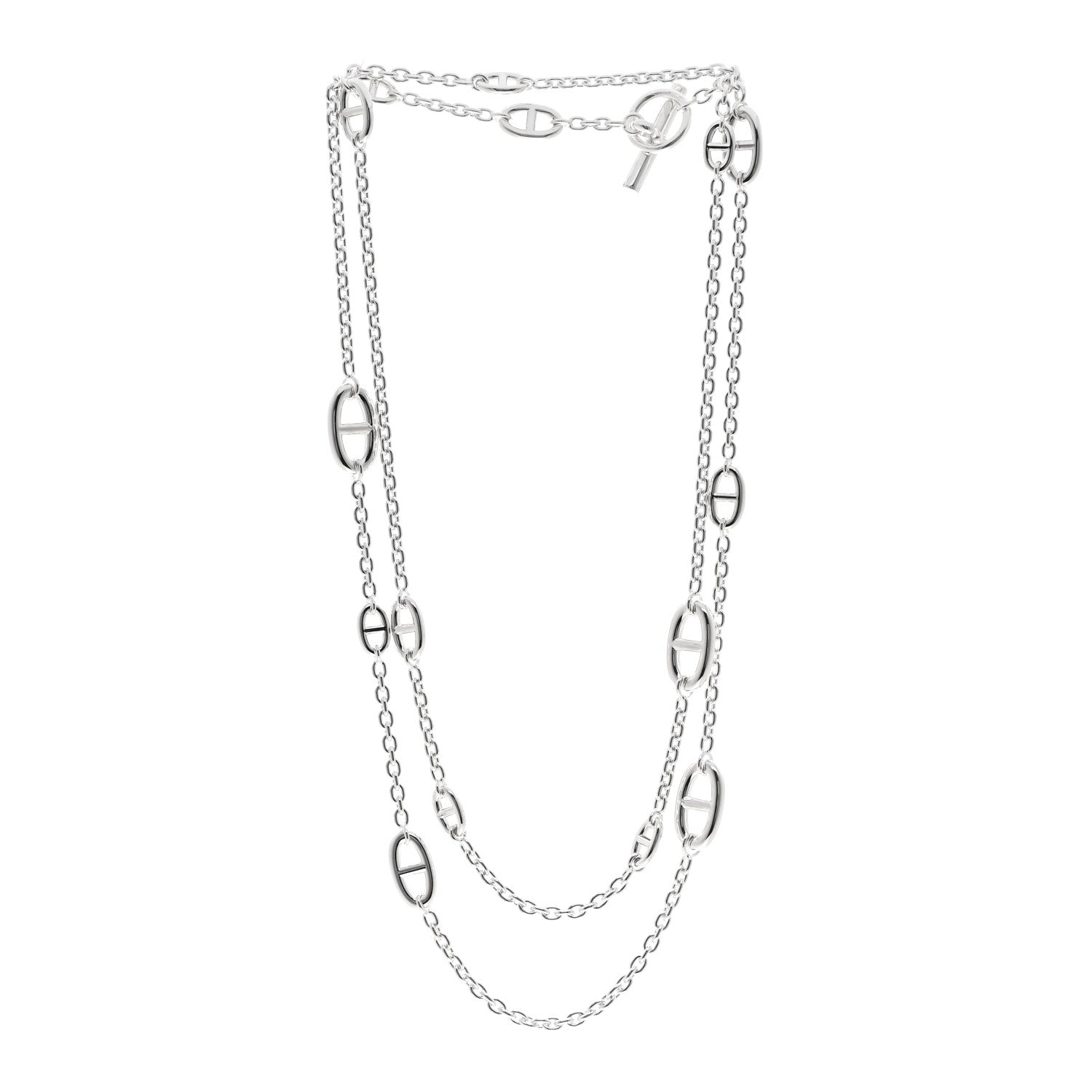 Hermes Sterling Silver Farandole Necklace 120 3 of 6