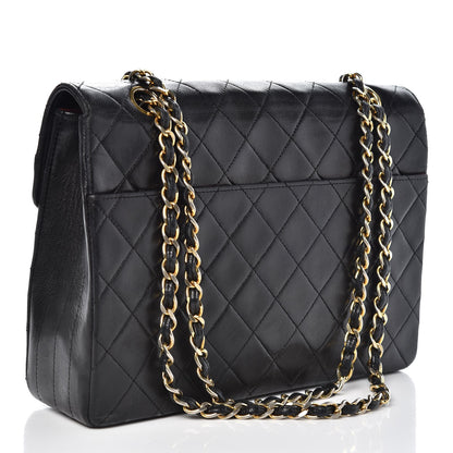 Chanel Lambskin Quilted Medium Single Flap Black 3 of 13
