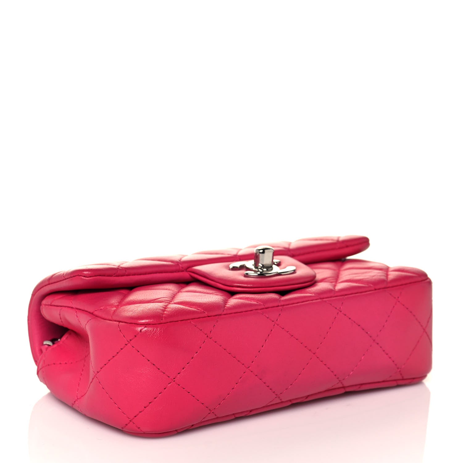 Chanel Lambskin Quilted Extra Mini Rectangular Flap Pink 4 of 18