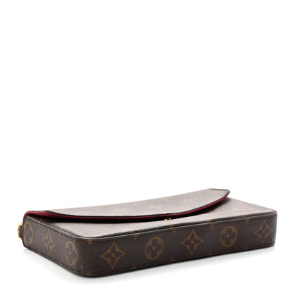 Louis Vuitton Monogram Pochette Felicie Chain Wallet Fuchsia 5 of 11