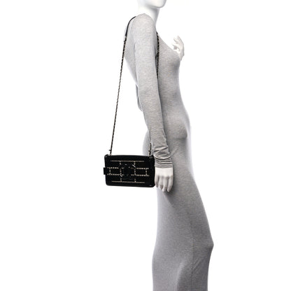 Chanel Plexiglass Patent Crystal Lego Brick Flap Black 2 of 11