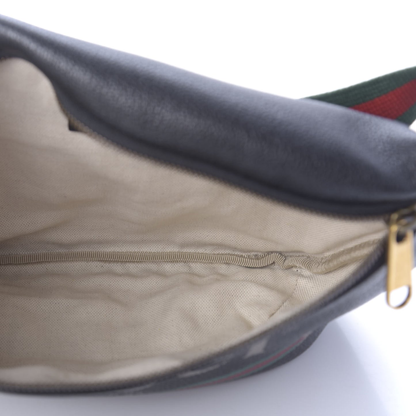 Grained Calfskin Logo Belt Bag Black