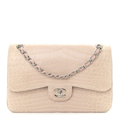 Chanel Alligator Jumbo Double Flap Light Pink 1 of 10