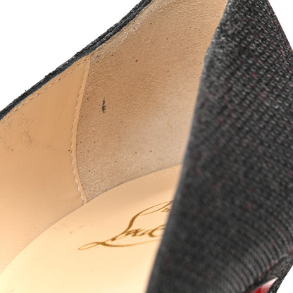 Christian Louboutin Glitter Tisse Veau Velours Coralta Mia 100 Pumps 39 Version Black 9 of 10