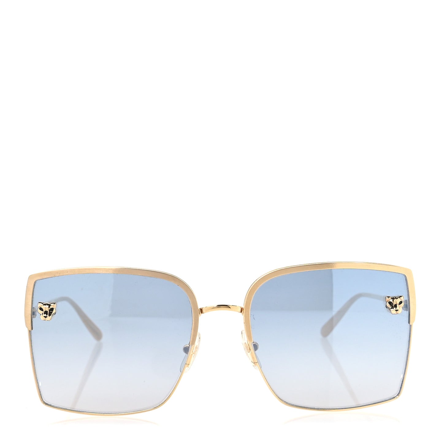 Panthere De Cartier Square Sunglasses Gold