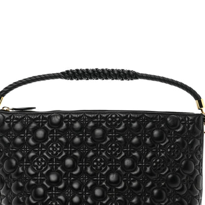 Louis Vuitton Lambskin Quilted Flowers Triangle Softy Black 5 of 9