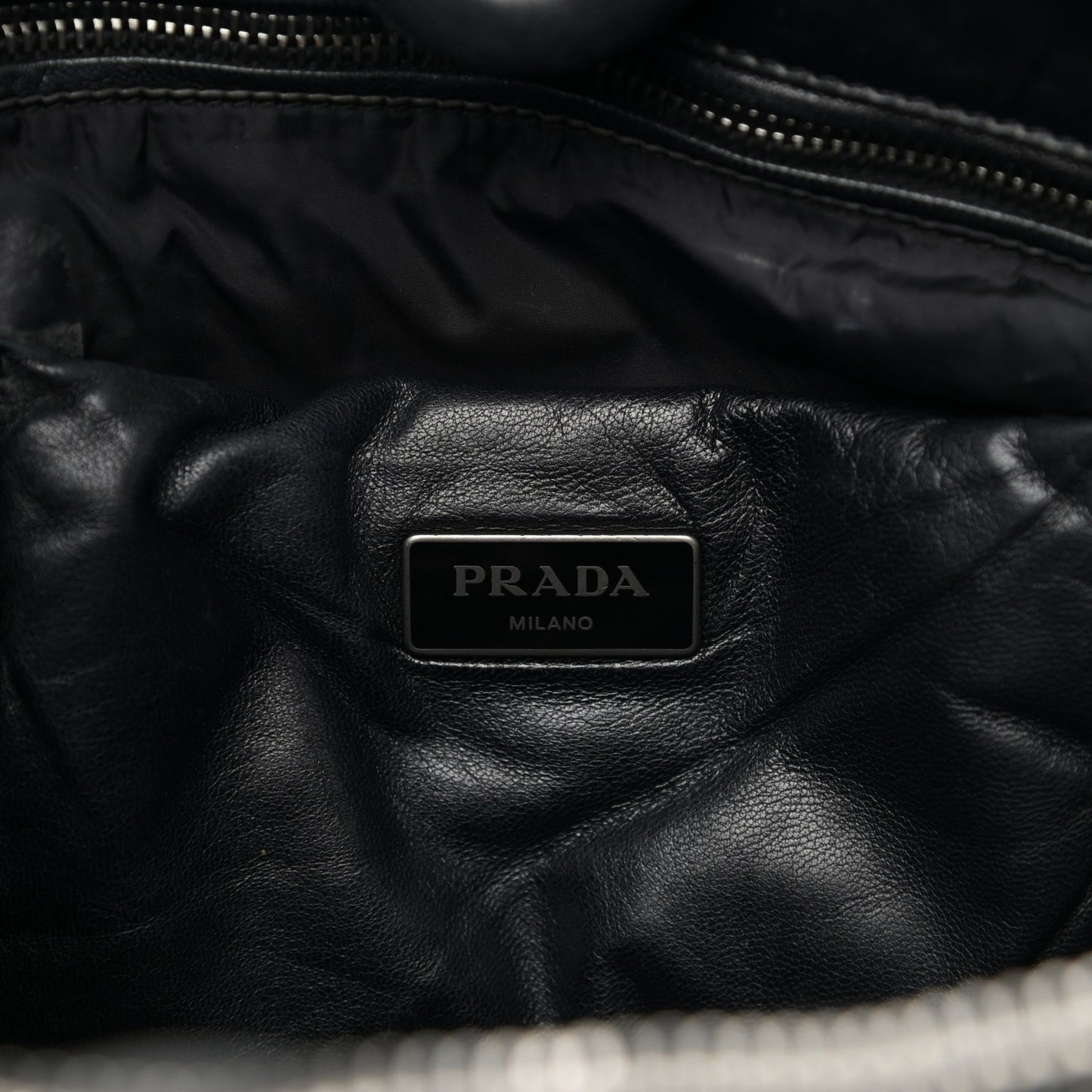 Nappa Bomber Tote Black