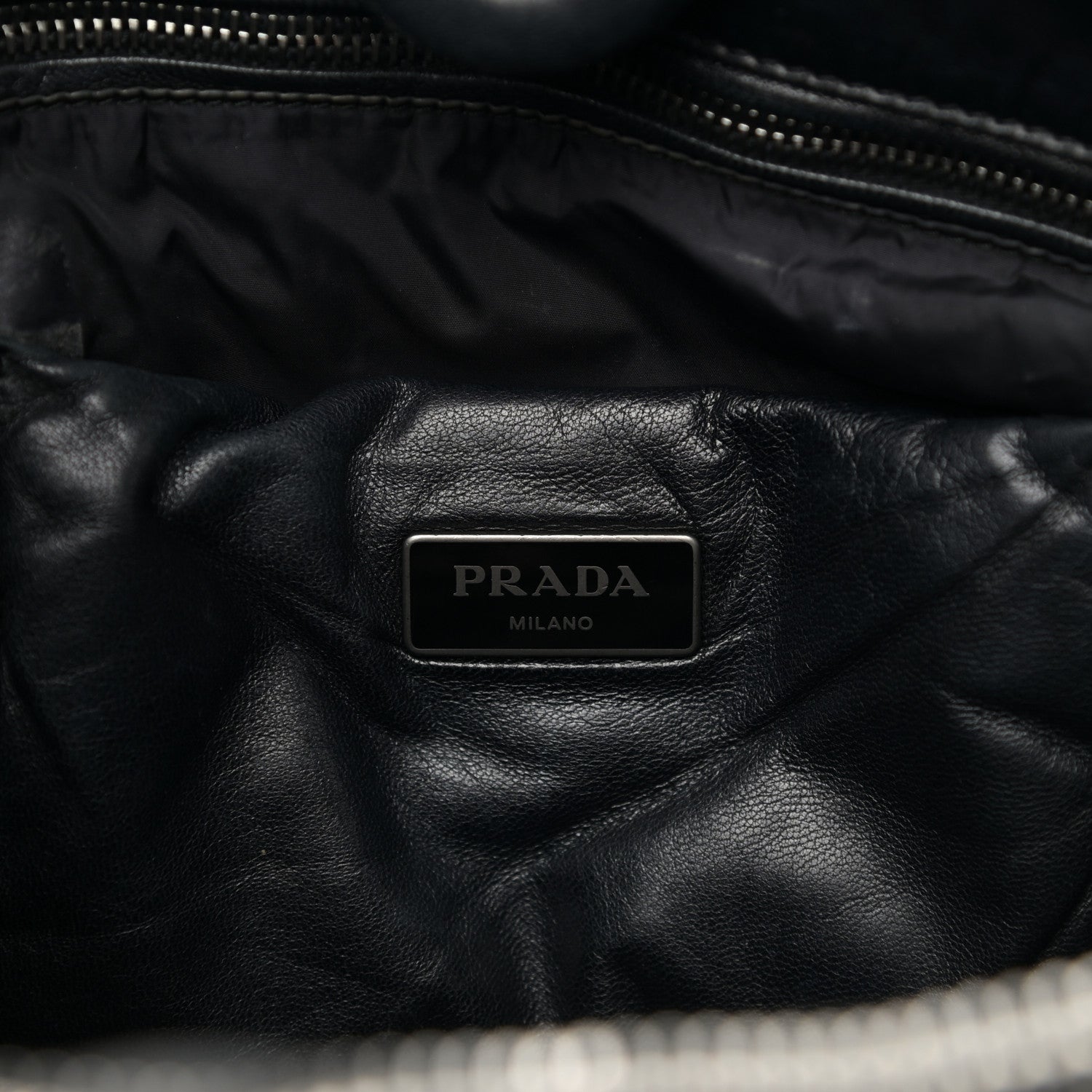 Prada Nappa Bomber Tote Black 5 of 9